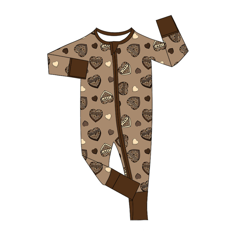 10.16 custom each style moq 5eta 4-6week Sibling love WILD baby boys sets and rompers match family design
