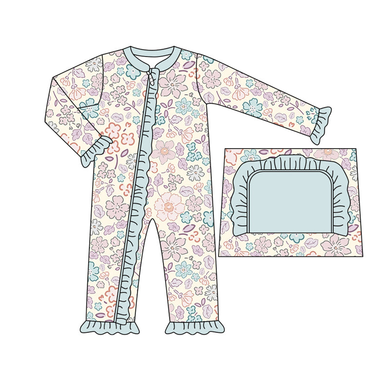 7.31 custom each style moq 5eta 4-6week Sibling Sister floral baby girls sets and dress and rompers match family design
