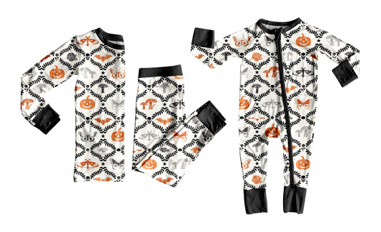 25.6.23 custom each style moq 5eta 4-6week Sibling Sisters pumpkin baby boy long sleeve pants sets and rompers match family design