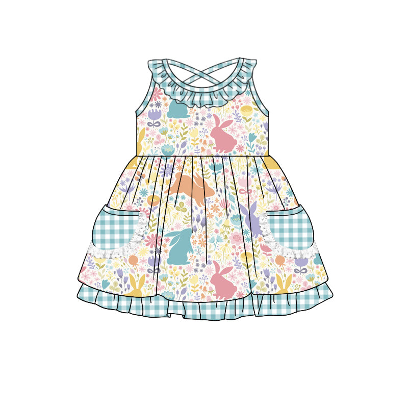 10.24 custom each style moq 5eta 4-6week Sibling Sister floral blue baby girl short sleeve dress and rompers match family design
