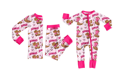 25.7.31 custom each style moq 5eta 4-6week Sibling Sister howdy baby girl long sleeve pants sets and rompers match family design