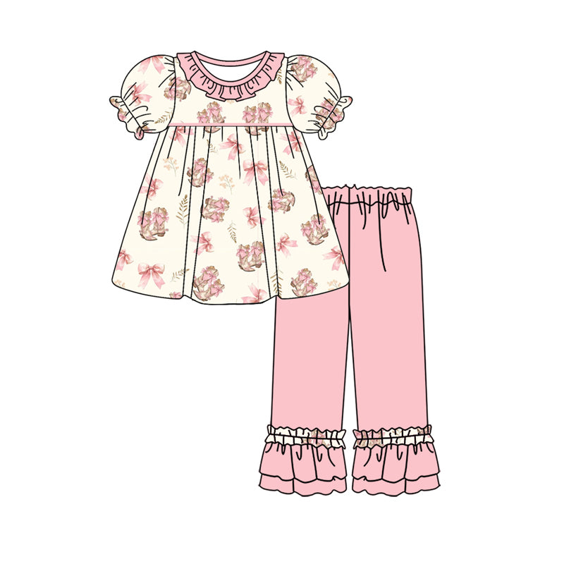 10.1 custom each style moq 5eta 4-6week Sibling Sister boots pink baby girl sets and dress and rompers match family design