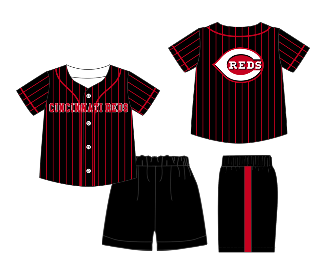 Custom moq 3 or 5 mix size milk silk summer teams baby boy clothes black short sleeve shorts sets-26.1.20