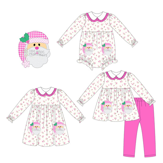 25.7.5 custom each style moq 5eta 4-6week Sibling Sisters Christmas baby girl long sleeve pants sets and dress and rompers match family design