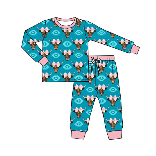 9.26 custom each style moq 5eta 4-6week Sibling Sister cow head bow baby boys sets and rompers match family design