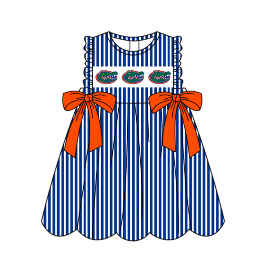 Custom moq 5 mix size milk silk baby girl clothes team summer blue sleeveless dress-25.11.25