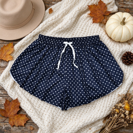 NEW RTS NO MOQ yoga fabric SS0975 Yoga Adult Women Black Polka Dots Yoga Butterfly Shorts Bottom