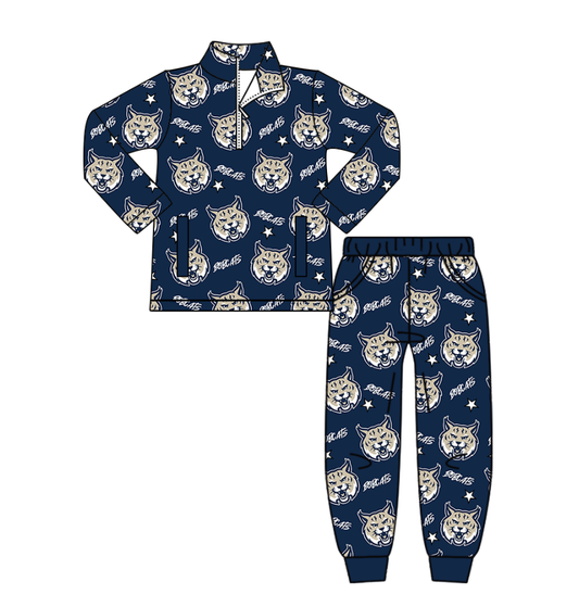 Custom moq 5 mix size eta 6-8weeks milk silk summer teams baby boy clothes blue long sleeve pants sets-25.10.31