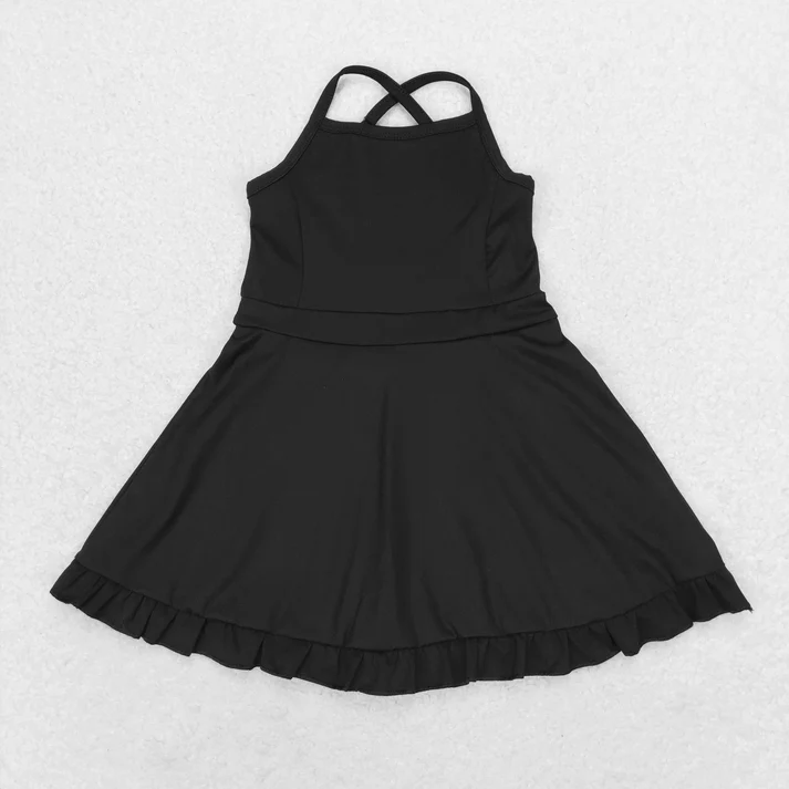 RTS NO MOQ Solid color yoga wear suspender dress