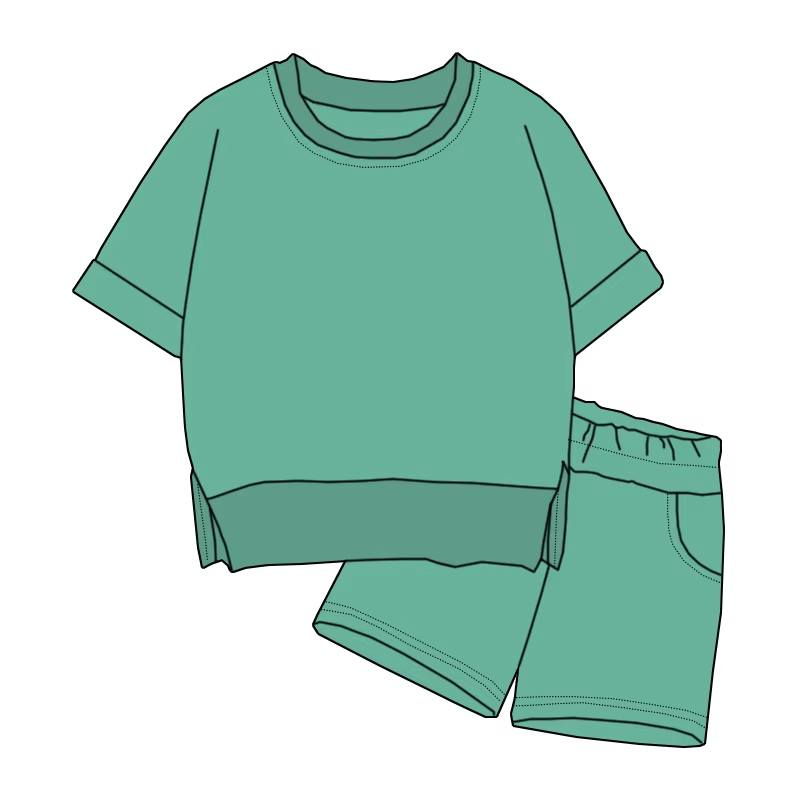 Custom moq 5 each style eta 6-7weeks baby girl clothes short sleeve shorts sets-25.7.24