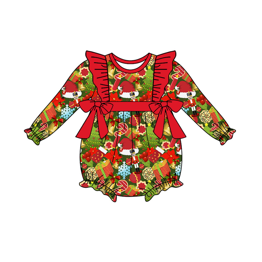 7.9 custom each style moq 5eta 4-6week Sibling Sister Christmas red baby girls sets and dress and rompers match family design