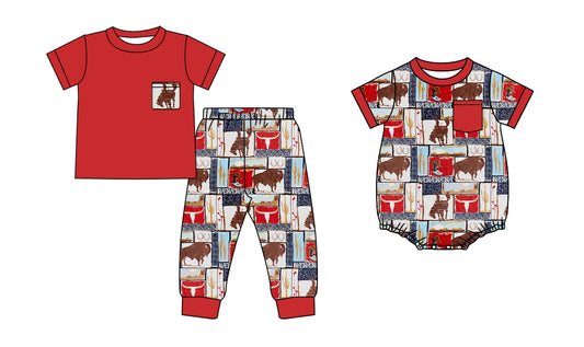 25.5.20 custom each style moq 5eta 4-6week Sibling Sister red baby boy short sleeve pants sets and sets 2 and rompers match family design