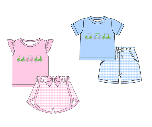 25.10.31 custom each style moq 5 eta 6-8week Sibling Sisters baby girl clothes short sleeve shorts sets 2 match family design