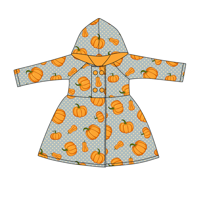5.29 custom each style moq 5eta 4-5week Sibling Sister pumpkin orange baby girls outfits dress and baby romper match family design