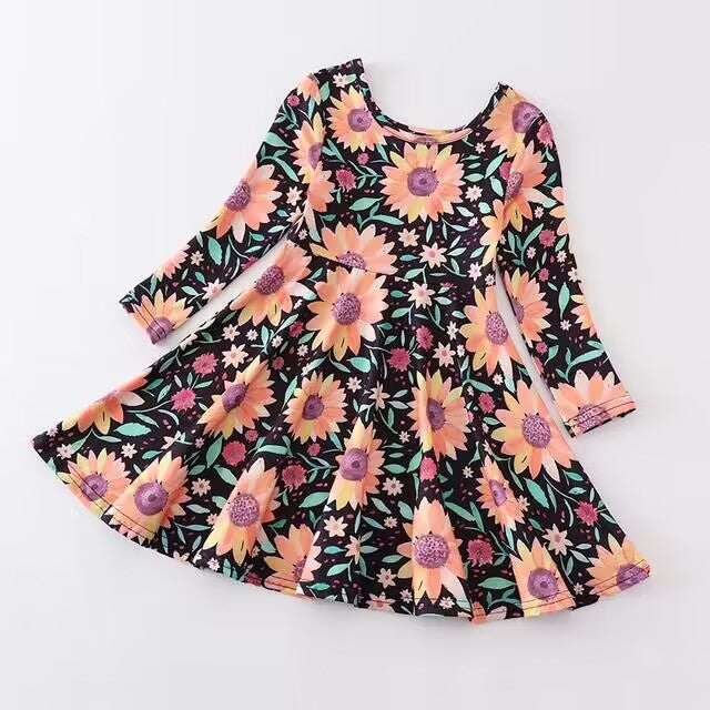 5.18custom each style moq 5eta 4-5week Girls' dresses with flower styles of prints