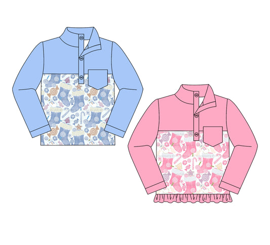 25.6.6 custom each style moq 5eta 4-6week Sibling Sisters baby girl long sleeve top 1 and top 2 match family design