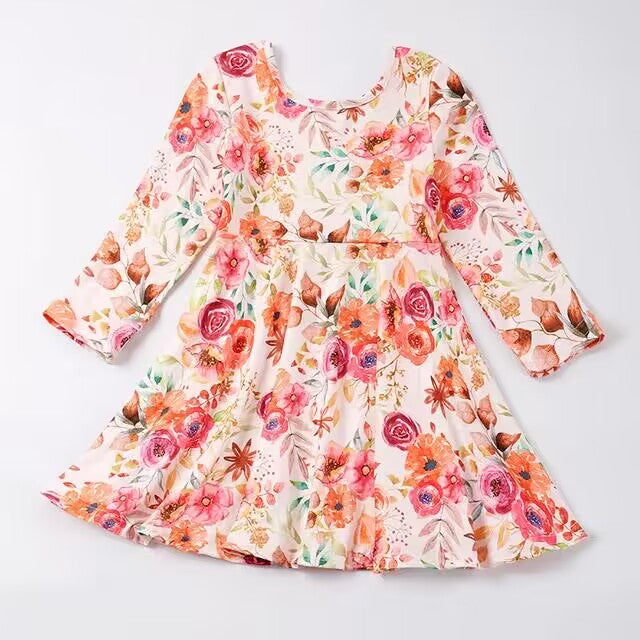 5.18custom each style moq 5eta 4-5week Girls' dresses with flower styles of prints