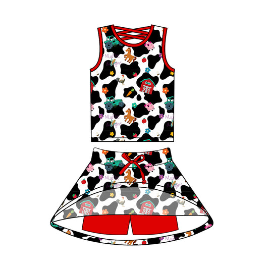 4.24 custom each style moq 5eta 4-6week Sibling Sister baby girls clothes Short sleeve yoga dress 1 and dress 2 match family design