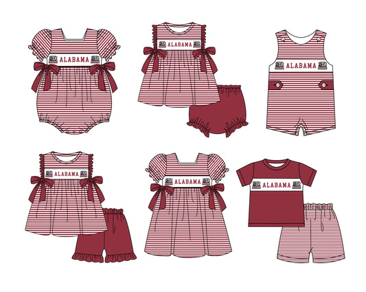 Custom moq 5 mix size milk silk summer teams baby girl boys clothes red short sleeve shorts sets 2 and brief sets and dress and rompers 2 series