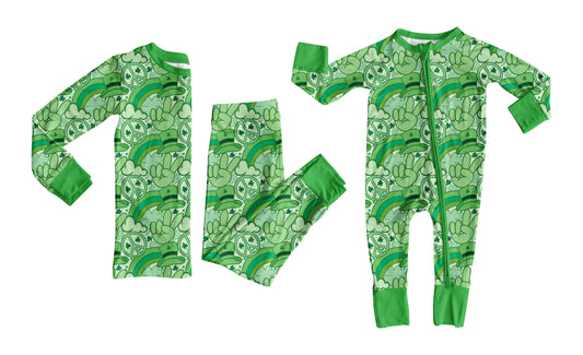 25.9.20 custom each style moq 8 eta 6-8week Sibling Sisters green baby girl clothes long sleeve pants sets and romper match family design