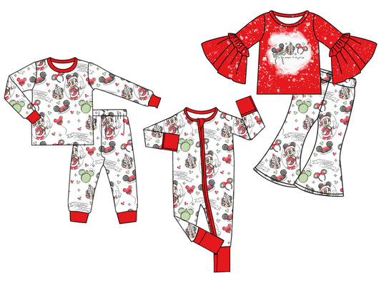 25.8.1 custom each style moq 5eta 4-6week Sibling Sisters Christmas baby girl long sleeve pants sets and dress and rompers match family design