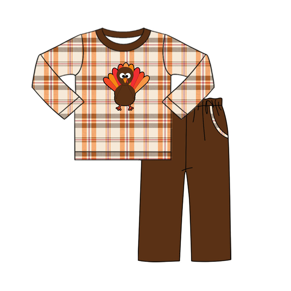 6.3 custom each style moq 5eta 4-6week Sibling Sister turkey brown boys outfits and baby romper match family design
