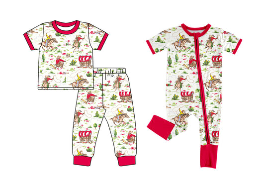 25.9.26 custom each style moq 8 eta 6-8week Sibling Sisters riding horse baby boy clothes short sleeve pants sets and romper match family design