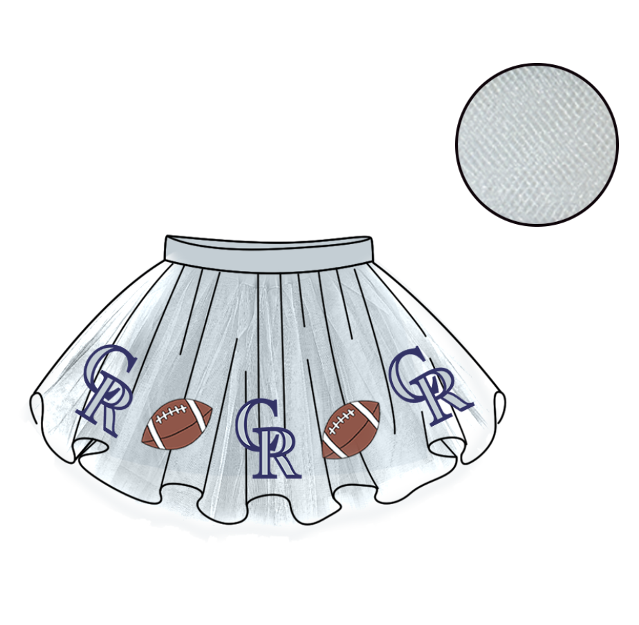 Custom moq 5 mix size milk silk summer teams Baby Girl's Grey Mesh Skirt Summer Outfit Team Clothing