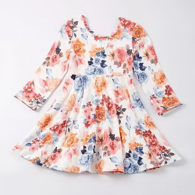 5.18custom each style moq 5eta 4-5week Girls' dresses with flower styles of prints