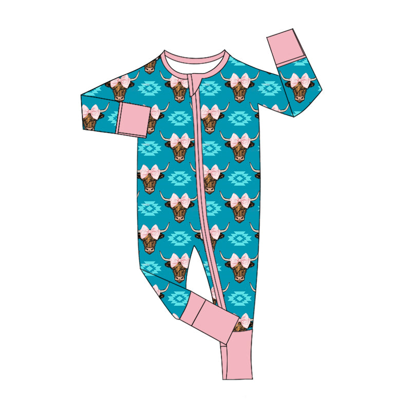 9.26 custom each style moq 5eta 4-6week Sibling Sister cow head bow baby boys sets and rompers match family design