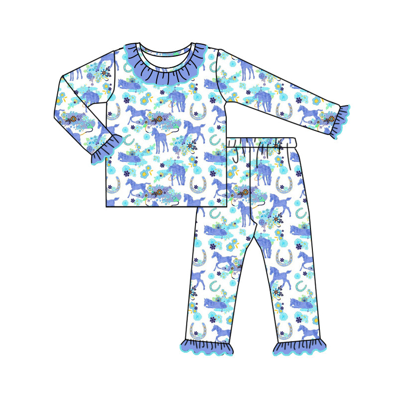 8.29 custom each style moq 5eta 4-6week Sibling Sister blue baby girl sets and dress and rompers match family design