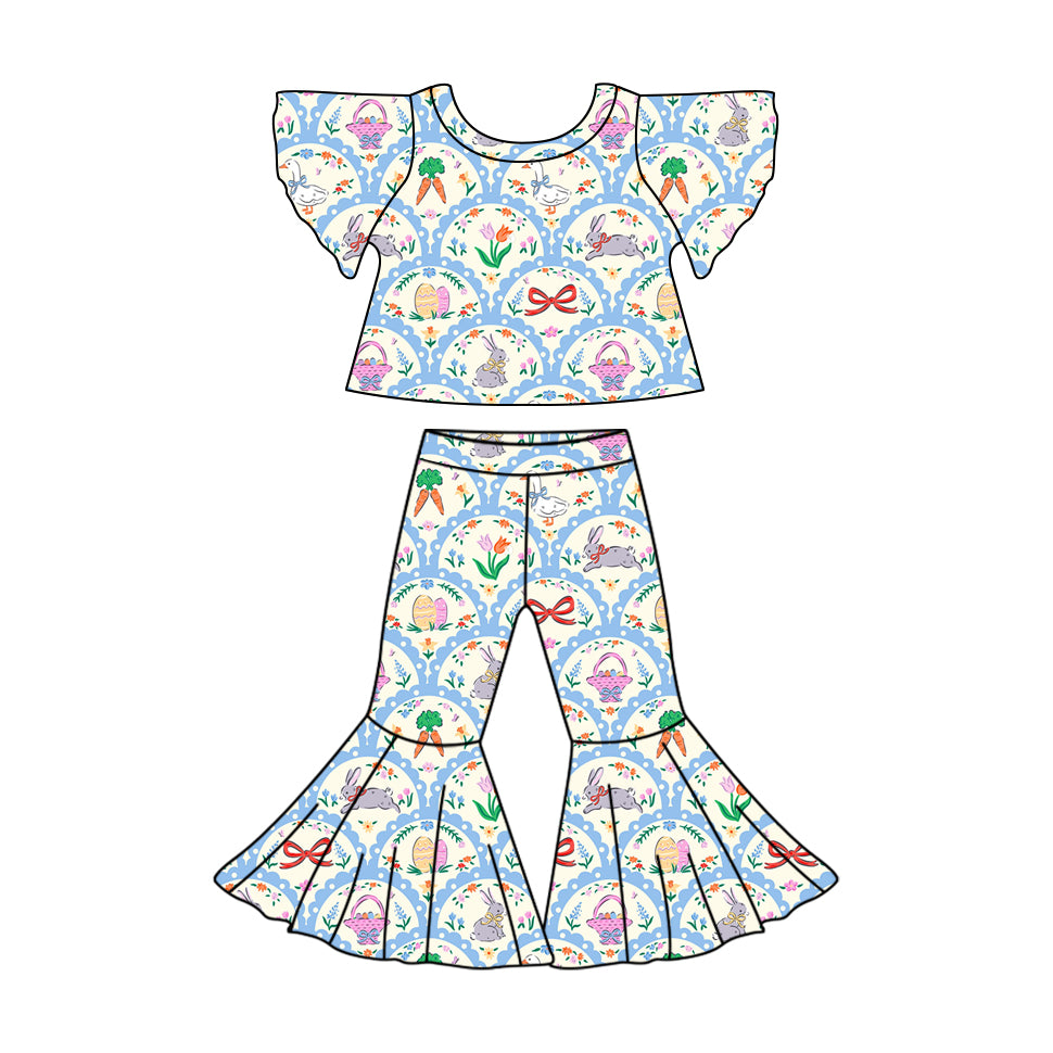 25.10.20 custom each style moq 5 eta 6-8week Sibling Sisters bow floral baby girl short sleeve pants sets 5 match family design