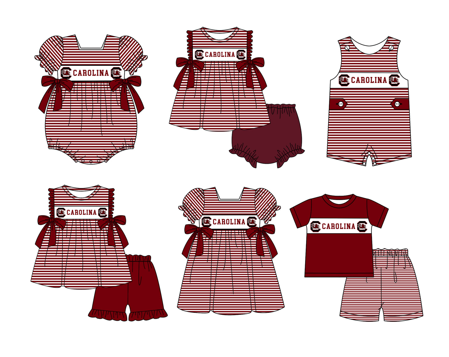Custom moq 5 mix size milk silk summer teams baby girl boys clothes red short sleeve shorts sets 2 and brief sets and dress and rompers 2 series