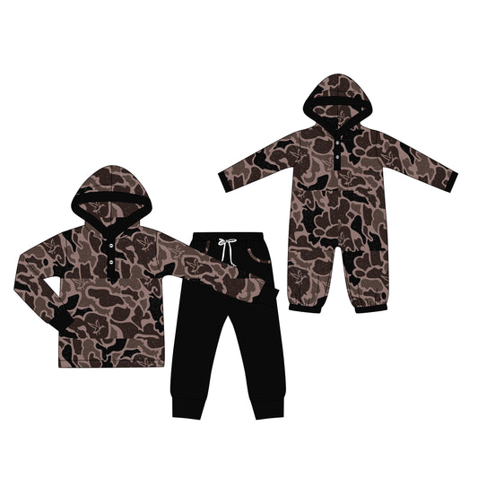 25.8.26 custom each style moq 5eta 4-6week Sibling Sisters camouflage baby boy clothes long sleeve pants sets and romper match family design