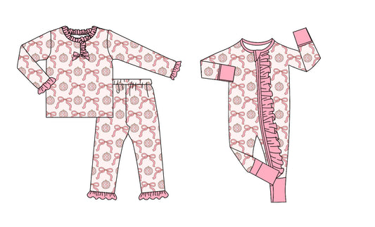25.8.30 custom each style moq 5eta 4-6week Sibling Sisters bow baby girl clothes long sleeve pants sets and romper match family design