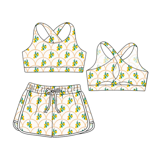 3.29 custom each style moq 5eta 4-6week Sibling Sister baby girls short sleeve set and set 2 match design