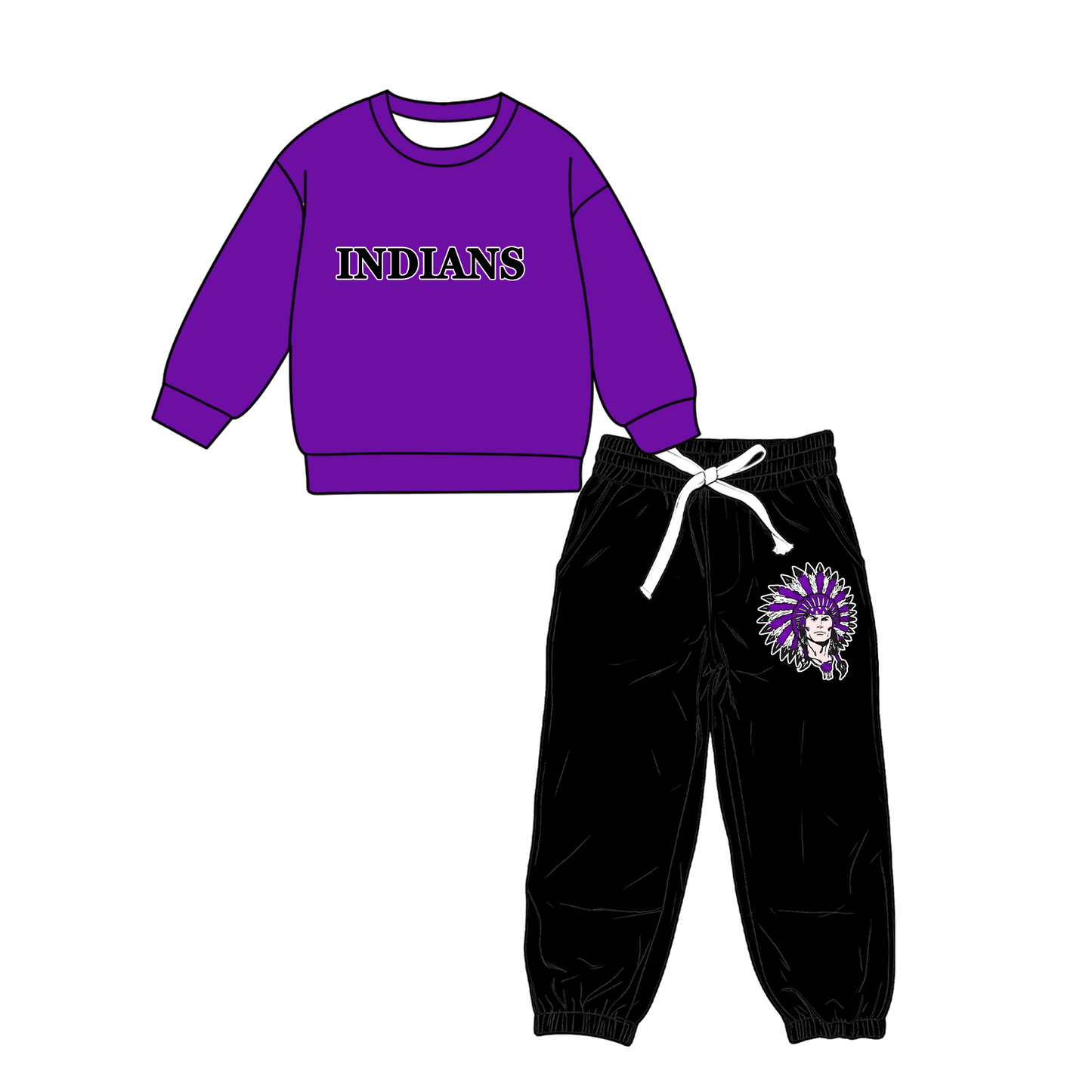 custom moq 5 mix size MSD071104 Baby Kids Letter Long Sleeve Tops Pocket Pants Team Outfit Set