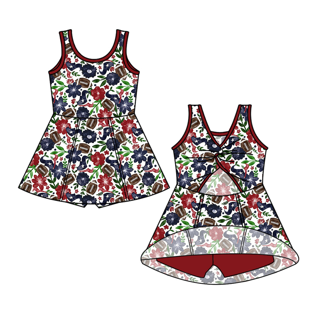 Custom moq 5 mix size milk silk summer teams Baby Girl Sleeveless Top And Red Shorts Set Sleeveless Skirt Set Yoga Dress Romper