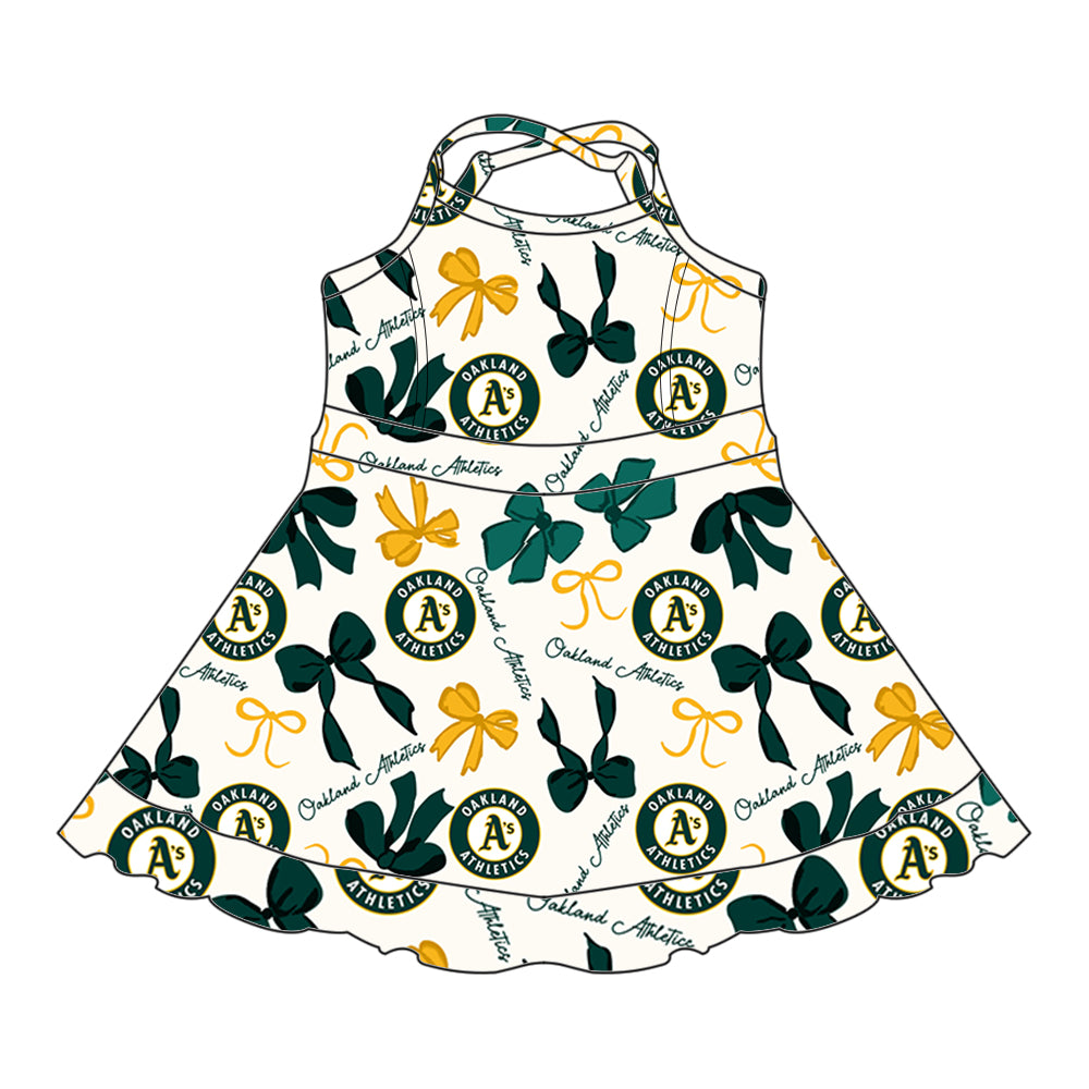 Custom moq 5 mix sizes summer teams baby girls clothes team green short sleeve skirts shorts sets dress 1 and dress 2 and dress 3 and dress 4-25.5.21