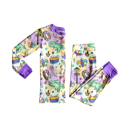 25.9.4 custom each style moq 5eta 4-6week Sibling Sisters mardi gras baby boy clothes long sleeve pants sets and romper match family design