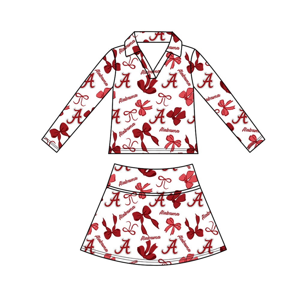 Custom moq 5 mix size milk silk summer teams Girls Polka Dot Sleeveless Top Shorts Set Red  Top Skirt Short Set Long Sleeve Pullover Tops