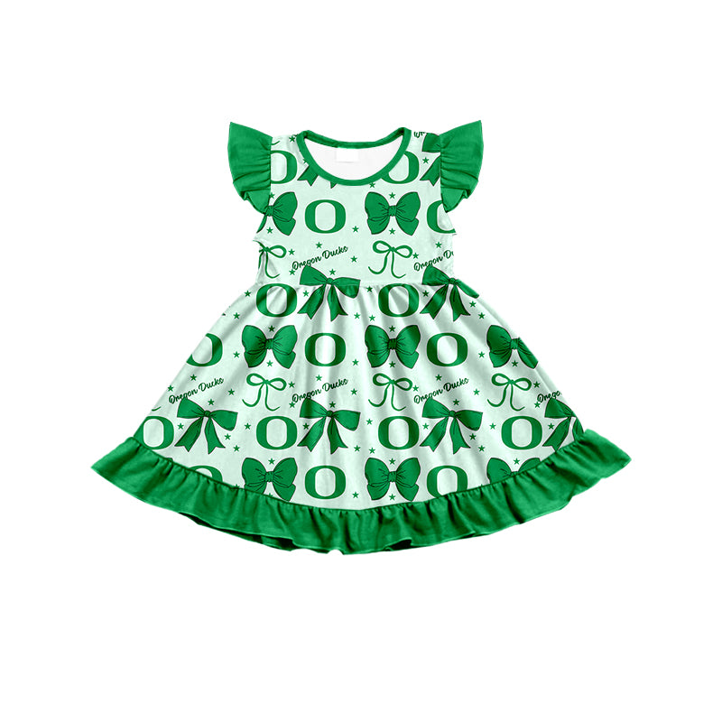Custom moq 5 mix size milk silk summer teams baby girls clothes team bow green sleeveless skirts sets and dress 1 and dress 2 and dress 3-25.6.24