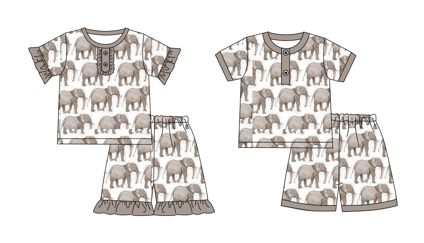 2.12 custom each style moq 5eta 4-6week Sibling Sister baby girls short sleeve shorts sets and set 2 match design