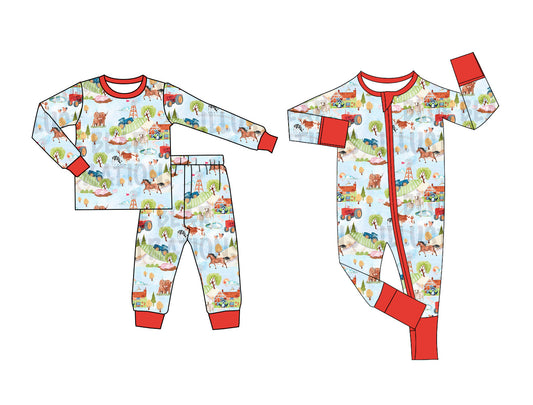 25.6.14 custom each style moq 5eta 4-6week Sibling Sisters animal baby boy long sleeve pants sets and rompers match family design