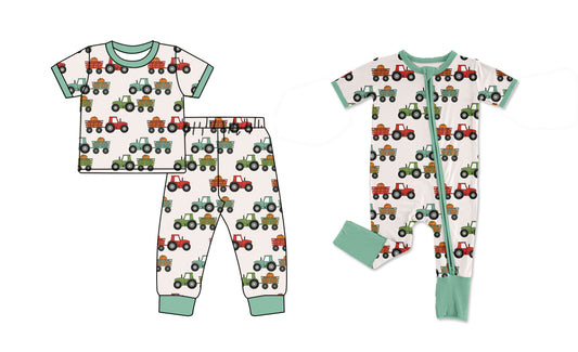 4.26 custom each style moq 5eta 4-6week Sibling Sisters pumpkin baby boy short sleeve pants sets and rompers match family design