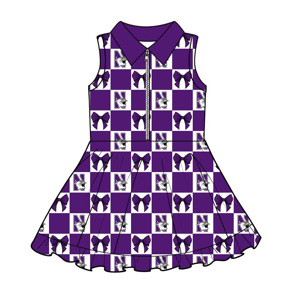 Custom moq 3 or 5 mix size milk silk summer teams baby girl clothes purple sleeveless skirts sets 3 and dresss and shorts-26.1.22