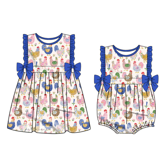 25.12.12 custom each style moq 5 eta 6-8week Sibling Sister baby short sleeve romper and dress match design