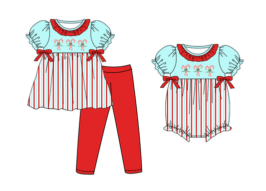 25.6.12 custom each style moq 5eta 4-6week Sibling Sister Christmas baby girl short sleeve pants sets and rompers match family design
