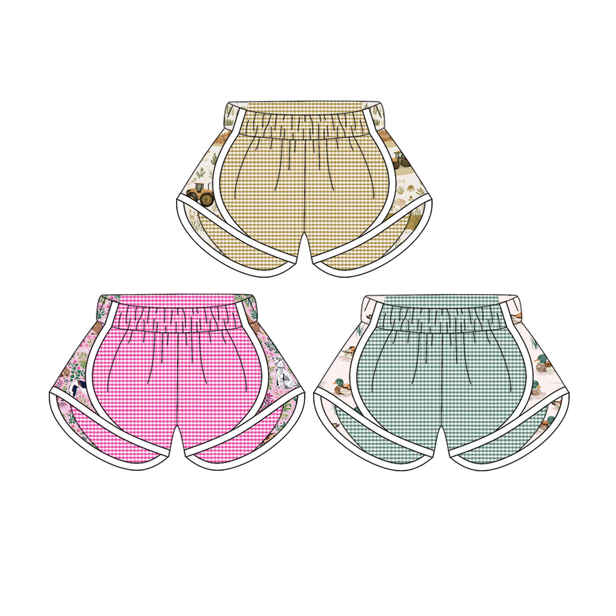 3.22 custom each style moq 5eta 4-6week Sibling Sister baby girl clothes summer shorts 1 and shorts 9 match family design