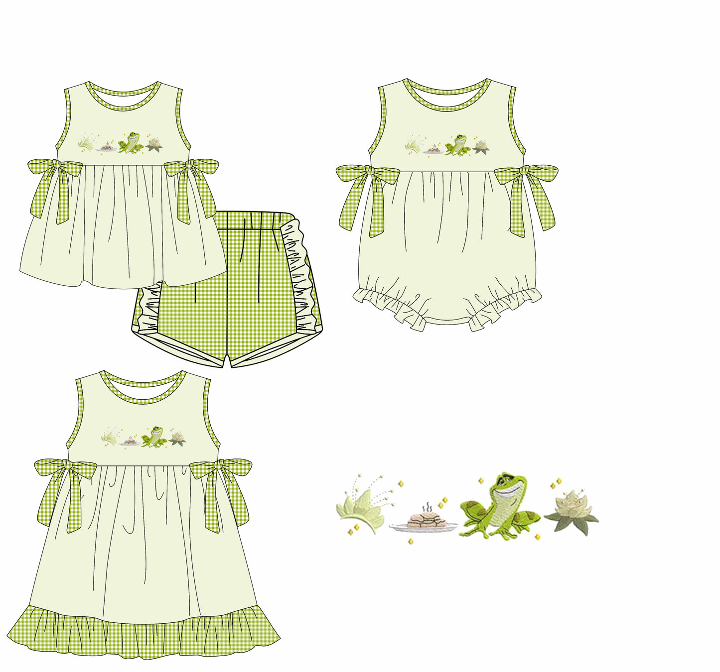 3.25 custom each style moq 5eta 4-6week Sibling Sisters baby girl short sleeve shorts sets and dress and rompers match family design